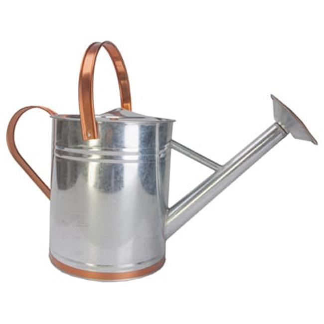 Panacea 84895 2 Gal. Galvanized Steel Watering Can With Faux Copper Accent Trim