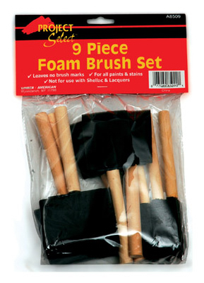 A8509 Foam Brush Set, 9 Piece