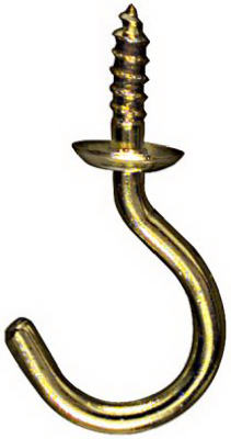 N200-303 0.75 in. Solid Brass Cup Hook