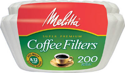 Picture of Melitta 629524 8 Cup Coffee Basket Filter- White- Count 200
