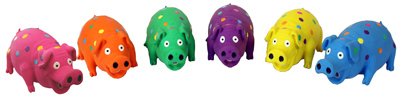 Picture of Multipet 20315 4 in. Mini Latex Polka Dot Pig Dog Toy
