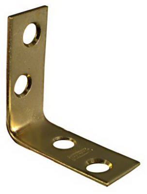 Picture of Stanley N213-397 1.5 x 0.62 in. Solid Brass Corner Bracket- 4 Pack