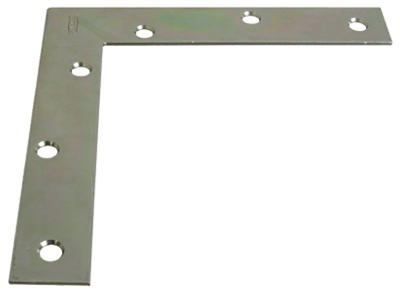 N204-990 6 x 1 in. Zinc Flat Corner Brace