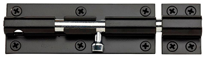 8 in. L Black Steel Heavy Duty Barrel Bolt 1 pk