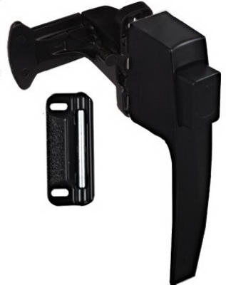 N178-392 Satin Black Push Button Latch