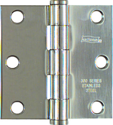 N276-980 3 x 3 in. Stainless Steel Square Corner Door Hinge
