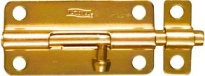 N151-688 4 in. Dull Brass Finish Barrel Bolt