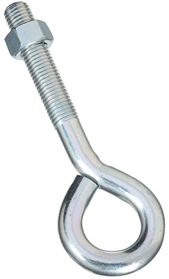 N347-724 0.75 x 8 in. Zinc Eye Bolt With Hex Nut