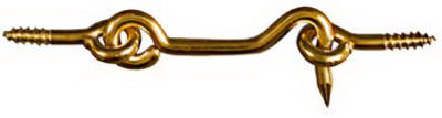 N118-133 2.5 in. Hook & Eye, Solid Brass