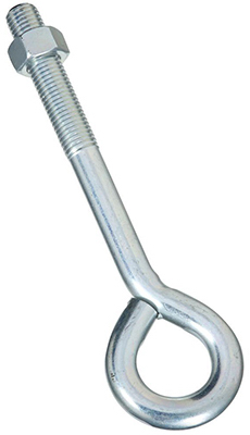 N347-732 0.75 x 10 in. Zinc Eye Bolt With Hex Nut