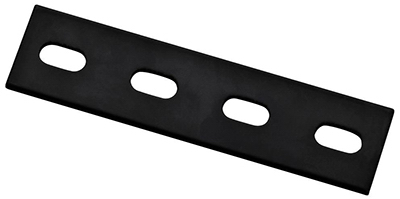 6 in. H X 1.5 in. W X 0.125 in. D Black Carbon Steel Flat Mending Plate