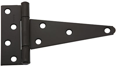 N129-155 6 in. Extra Heavy T-Hinge - Black