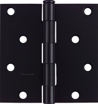 N241-208 4 x 4 in. Black Square Corner Door Hinge