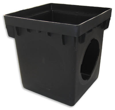 1200 12 x 12 in. Double Catch Basin- Black -  NDS, 167270