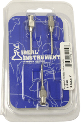 Picture of Neogen 1179 14 Gauge 1 in. Stainless Steel Non Sterile Animal Needles&#44; 3 Pack