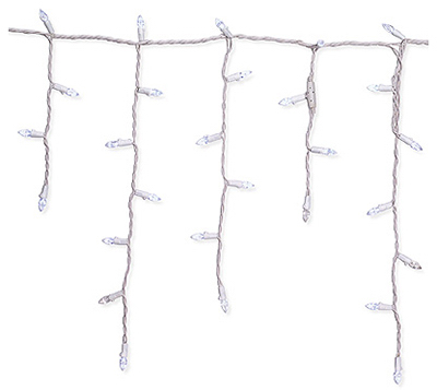 47691-88 HW Cool White C3 LED Icicle Light Set, 105 Count