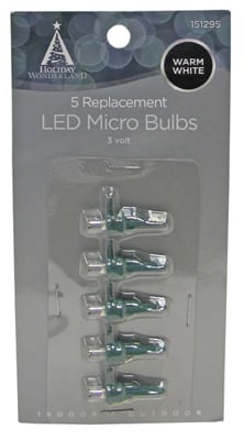 11211-88 HW Warm White Micro LED Replacement Bulb- 5 Pack -  Noma Inliten, NO650268