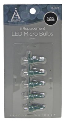 11207-88 HW Cool White Micro LED Replacement Bulb- 5 Pack -  Noma Inliten, 151294