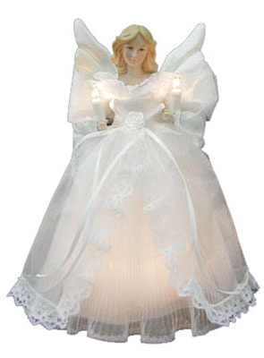 Picture of Noma Inliten V4981-88 10 in. Angel With White Dress & Wings Tree Top