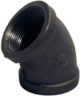 B-L4510 Black Equal Elbow - 1 in.