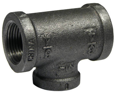 B-RT20705 Black Reducing Tee - 0.75 x 0.5 in.