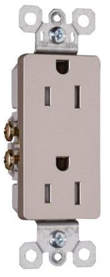 Picture of Pass & Seymour 885TRNICC12 Tamper Resistant Receptacle- 15A- Nickel