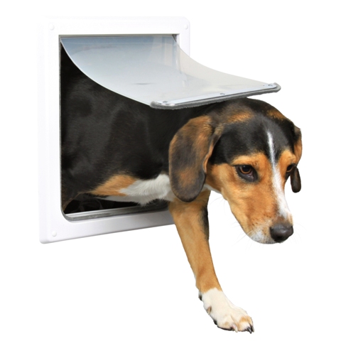 Picture of TRIXIE Pet Products 3878 2-Way Locking Dog Door- Small - Medium Dogs- White