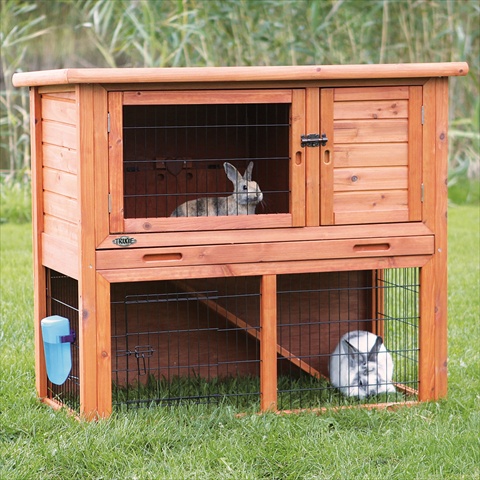 Picture of TRIXIE Pet Products 62302 Rabbit Hutch With Sloped Roof- Large