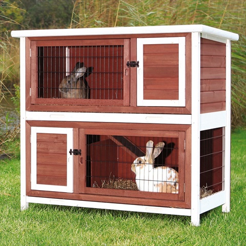 Picture of TRIXIE Pet Products 62408 2-Story Rabbit Hutch- Medium