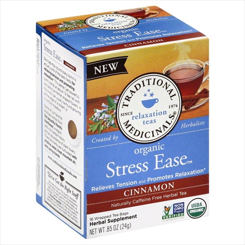 Picture of TRADITIONAL MEDICINALS TEA CNNMN STRSS EASE O-16 BG -Pack of 6