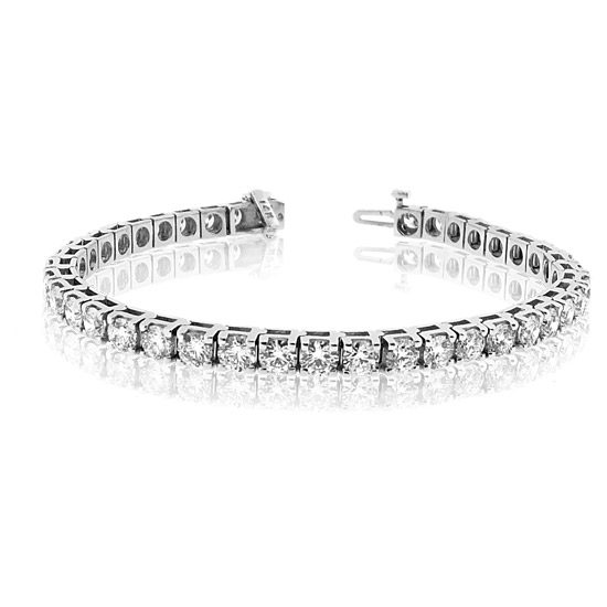 Picture of Luis Creations BB4-1000 10.00 Ct. Diamond Tennis Bracelet 14K Gold Four Prong Setting Double Safety Lock H-J Si-I Quality