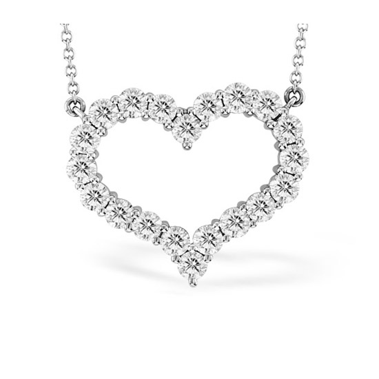 PRL1290-100 14K Gold Heart Pendant With 1.00 Ct. Of Diamonds
