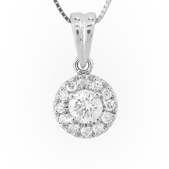 0.40 Ct. Diamond Pendant In 14K Gold
