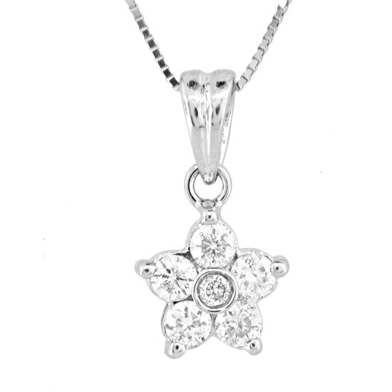 Picture of Luis Creations PRL1304 0.40 Ct. Flower Cluster Pendant In 14K Gold