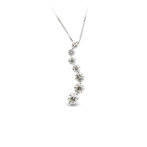 075 Ct Diamond 14K Gold Journey Pendant