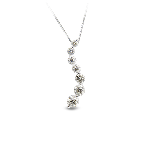 1.00 Ct. Diamond 14K Gold Journey Pendant