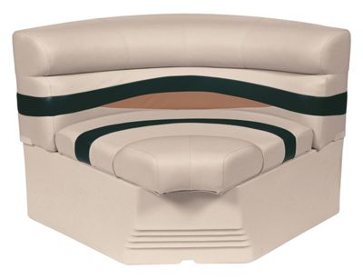 BM11002-988 32 Bow Radius Corner  Premier Series Pontoon Furniture Bow Radius Corner Model BM11002 - Platinum & Jade & Fawn -  Wise, 53625305