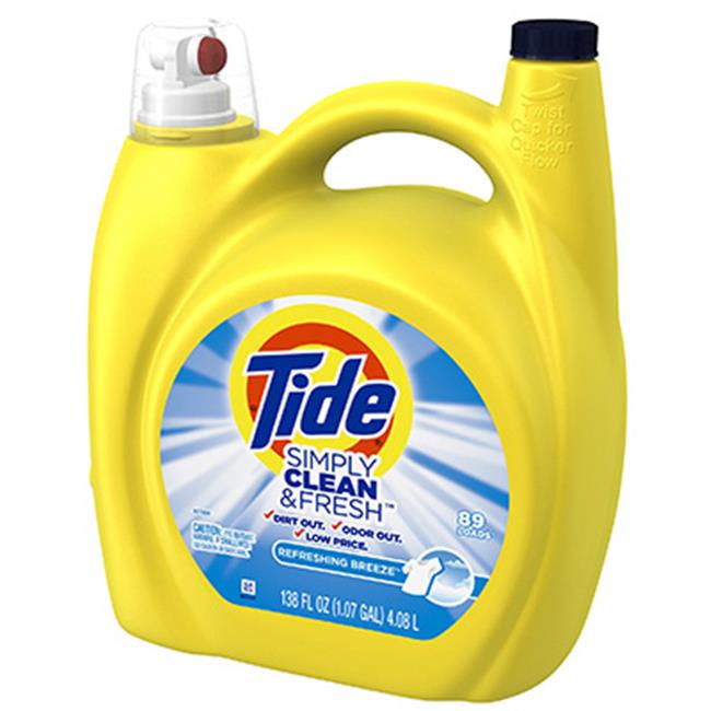 Tide 89131 138 oz. D Refreshing Breeze Scent- Liquid Detergent