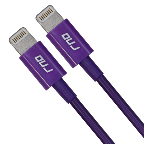Picture of RND Accessories 2X Apple Certified Lightning To USB Cable 1.5 ft. Data Sync And Charge 8-Pin Cable - Purple&#44; Set of 2