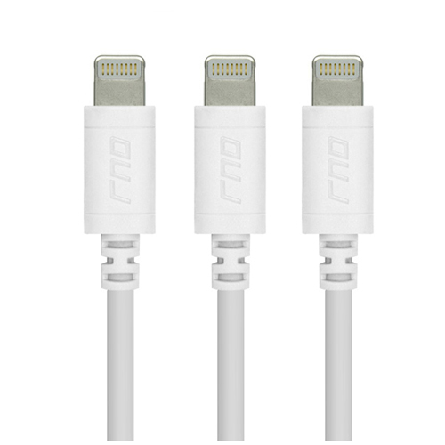Picture of RND Accessories 3X Apple Certified Lightning Data Sync And Charge To USB Cable 6 ft. - White- Set of 3