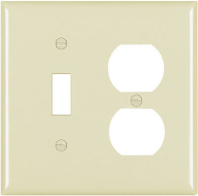 Picture of Pass & Seymour SP18IU Toggle & Dupplex Wall Plate- 2 Gang- Ivory
