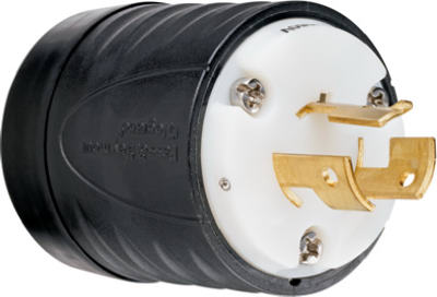 Picture of Pass & Seymour 7311SSCC Locking Plug- 20A- 250V- Black & White