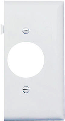 PJSE7W Single Outlet Opening End Section Sectional Nylon Wall Plate- White