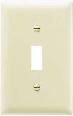 Picture of Pass & Seymour TP1ICC100 1 Gang 1 Toggle Opening Nylon Wall Plate- Ivory