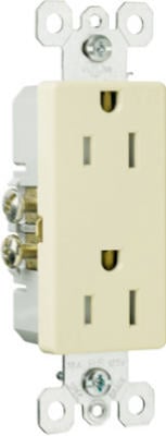 885TRICC8 15A 125V Decorator Tamper Resistant Receptacle, Ivory