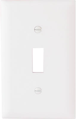 Picture of Pass & Seymour TP1WCC100 1 Toggle Opening Nylon Wall Plate- White