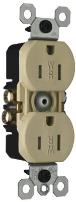 3232TRWRICC8 15A Weather Resistant & Tamper Resistant Duplex Receptacle- Ivory -  Pass & Seymour, 110016