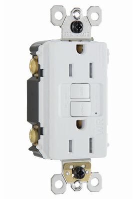 1597TRWRWCC4 15A Self Testing Tamper Resistant & Weather Resistant GFCI Receptacle- White -  Pass & Seymour, 204850