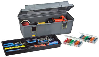 652-009 20 in. Top Access Tool Box - Gray & Black