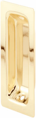162457 Pocket Door Pull Handle, Brass Plated Steel